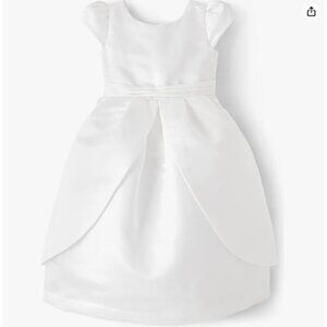 Gymboree,Girls,and Toddler Special Occasion Dress, Sz. 6,White Satin